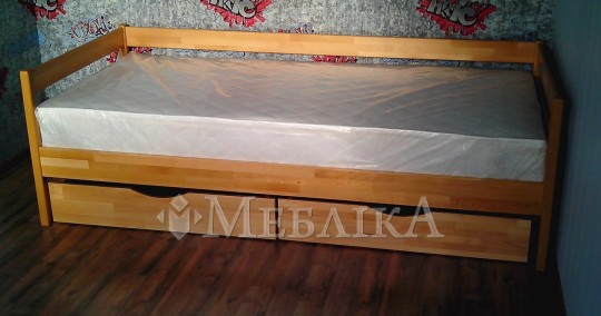 Букове дитяче ліжко Нота з захистом від стіни