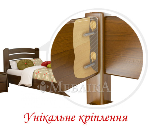 Деревянная двуспальная кровать из бука Венеция Люкс