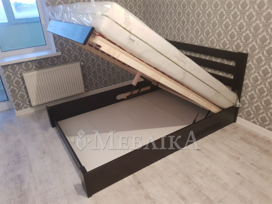 Двоспальне букове ліжко Селена з підіймальним механізмом