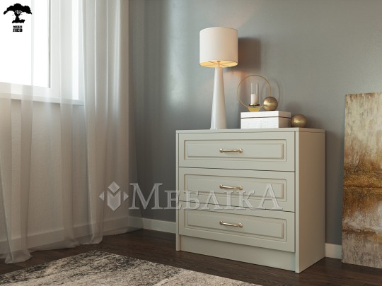 Буковий комод К-1 на три повнорозмірні шухляди