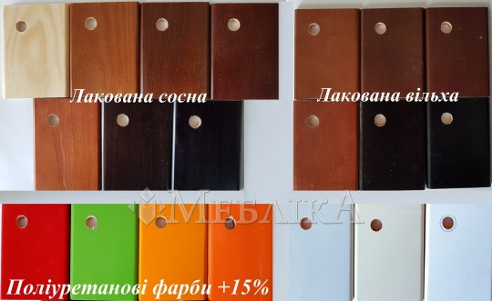 Ліжко з дерева Муза з асиметричним дизайном