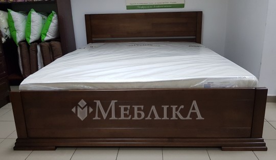 Ліжко з дерева Ліра зі стійким цілісним підніжжям