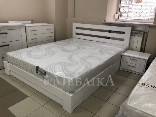 Двоспальне букове ліжко Селена з підіймальним механізмом