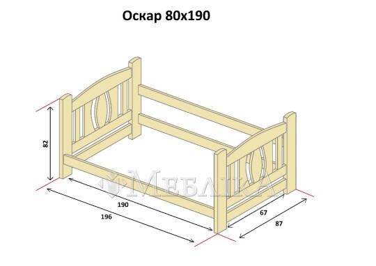 Безпечне дитяче ліжко Оскар із захисними бортиками