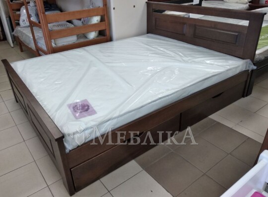 Изысканная двуспальная кровать из массива бука Клеопатра