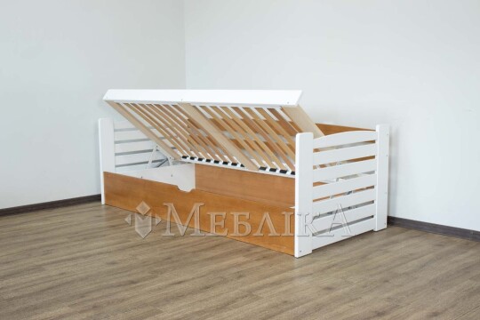 Дерев'яне ліжко з підйомним механізмом Карлсон