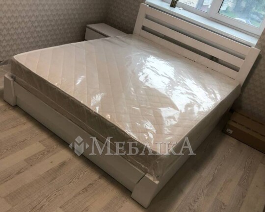 Двоспальне букове ліжко Селена з підіймальним механізмом