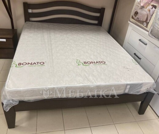 Букове ліжко Афіна нова з вигнутою спинкою