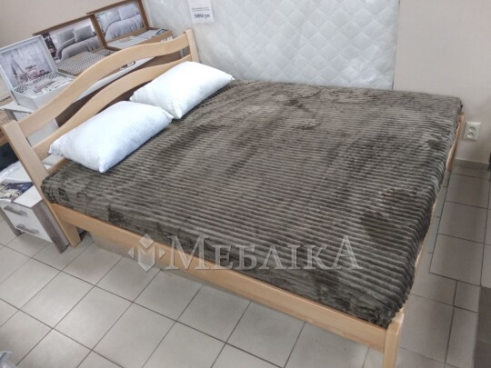 Букове ліжко Афіна нова з вигнутою спинкою