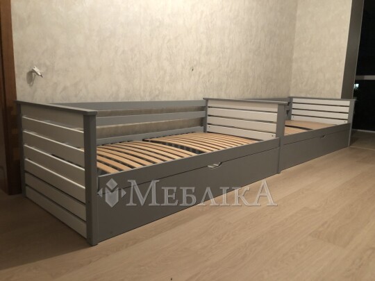 Односпальне ліжко Телесик з боковинками та підйомним механізмом