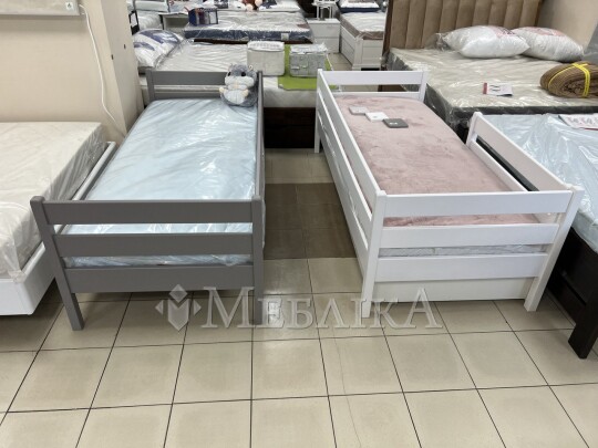 Букове дитяче ліжко Нота з захистом від стіни