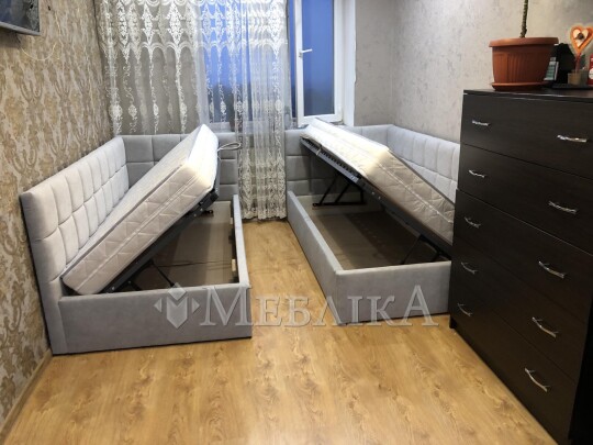 Кровать в ткани Торонто с подъемным механизмом