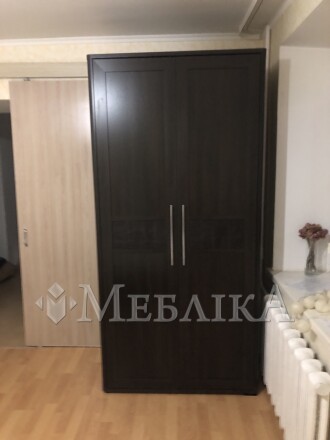 Компактный двухдверный шкаф Токио с кожаным элементом