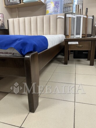 Доповнене пом’якшеним узголів’ям ліжко з бука Токіо 50 в наявності Луцьк