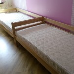 Букове дитяче ліжко Нота з захистом від стіни