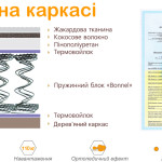 Ортопедический матрас Кокос на каркасе