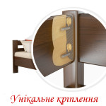 Надежная буковая кровать Рената с минимумом деталей