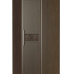 Практический угловой шкаф Токио с кожаной вставкой