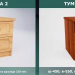 Дерев’яна тумбочка 2+1 з шухлядами й відкритим відділенням