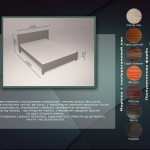 Окрашенная в два цвета кровать из дерева Фантазия