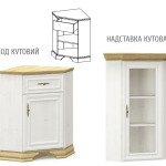 Комод кутовий Іріс з ДСП у двох кольорах