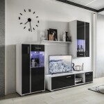 Стильні чорно-білі меблі для вітальні Бруклін