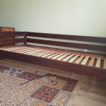 Букове дитяче ліжко Нота з захистом від стіни