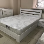 Двоспальне букове ліжко Селена з підіймальним механізмом