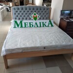 Букове ліжко з м'яким узголів'ям каретної стяжки Токіо Нове