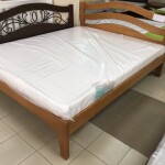 Букове ліжко Афіна нова з вигнутою спинкою