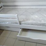 Букове дитяче ліжко Нота з захистом від стіни