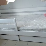 Букове дитяче ліжко Нота з захистом від стіни
