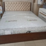Мягкая двуспальная кровать Токио Новая с подъемным механизмом