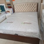 Мягкая двуспальная кровать Токио Новая с подъемным механизмом