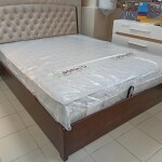 Мягкая двуспальная кровать Токио Новая с подъемным механизмом