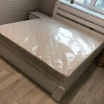 Двоспальне букове ліжко Селена з підіймальним механізмом