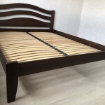 Букове ліжко Афіна нова з вигнутою спинкою