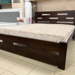 Оригінальне дерев’яне ліжко Зевс зі щита бука