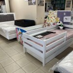 Букове дитяче ліжко Нота з захистом від стіни