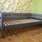 Букове дитяче ліжко Нота з захистом від стіни
