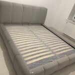 Комфортне та м'яке ліжко в тканині  L-026