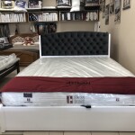 Мягкая двуспальная кровать Токио Новая с подъемным механизмом