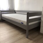 Букове дитяче ліжко Нота з захистом від стіни