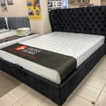 Мягкая эффектная кровать Амстердам с подъемным механизмом
