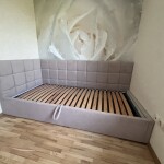 Кровать в ткани Торонто с подъемным механизмом