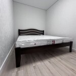 Букове ліжко Афіна нова з вигнутою спинкою