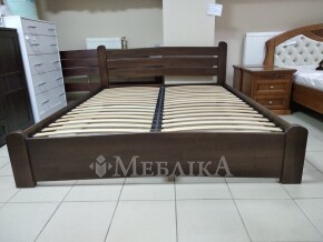 Двоспальне ліжко з букового щита Сабріна в мінімалістському стилі