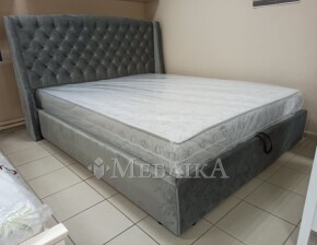 Мягкая кровать Прага с подъемным механизмом – обивка тканью или экокожей