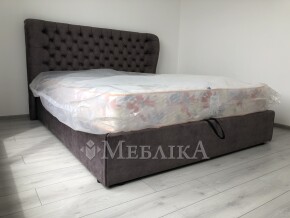 Мягкая эффектная кровать Амстердам с подъемным механизмом