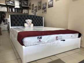 Мягкая двуспальная кровать Токио Новая с подъемным механизмом